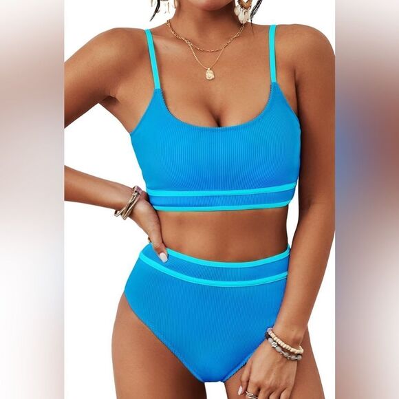 NWT BMJL Ribbed High Waisted Bikini - Picture 1 of 6